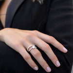 Silver Diamond Ring Valenzo