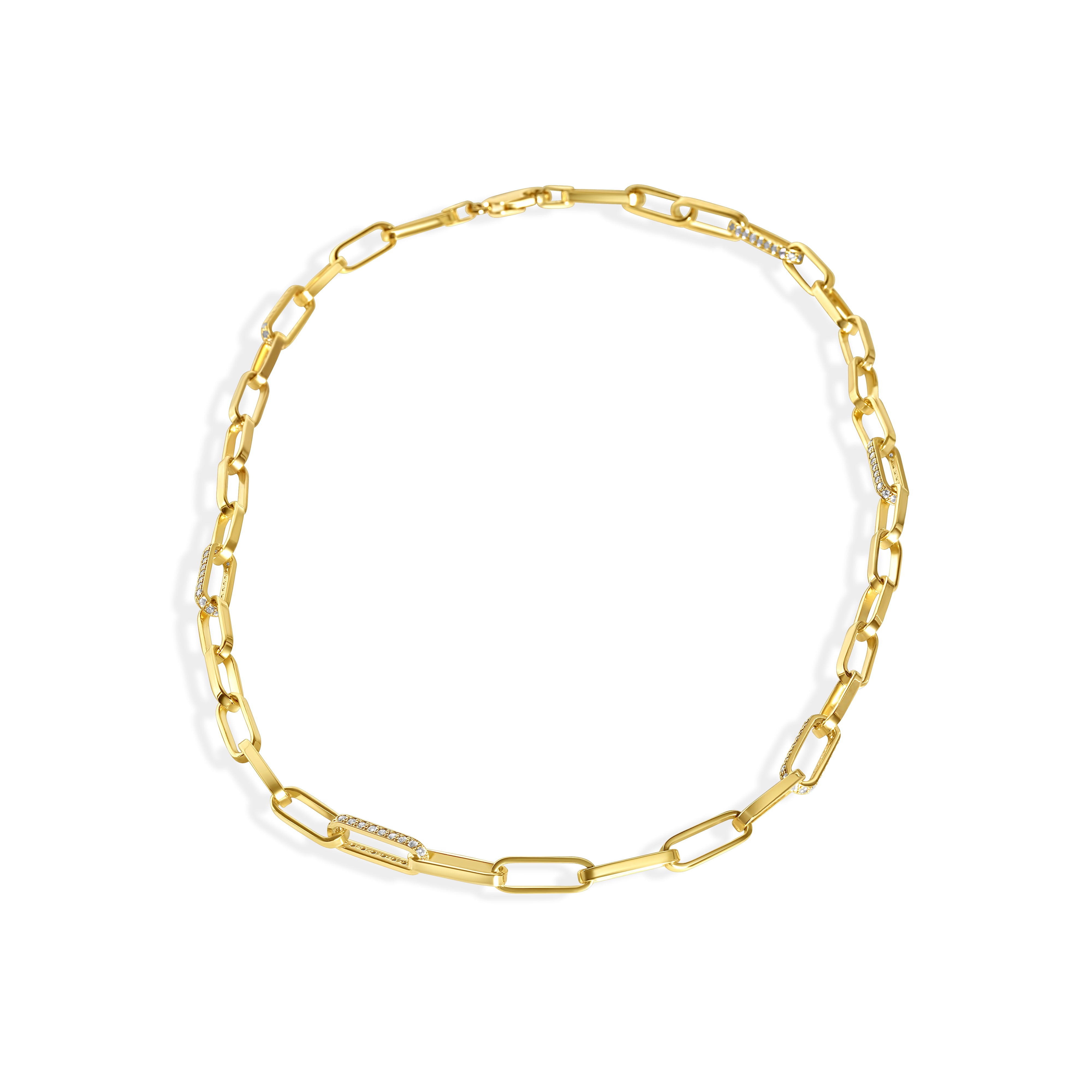 Diamond Papper Clip Chain